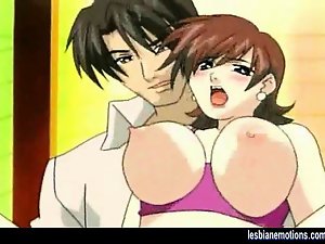 Busty hentai chick gets anal fuck and toyed