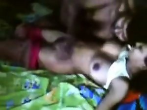 A hot sex action was carried out by a young couple on cam