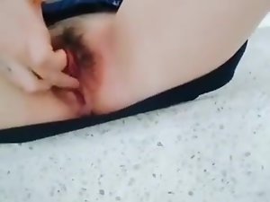 Korean girl masturbating at school